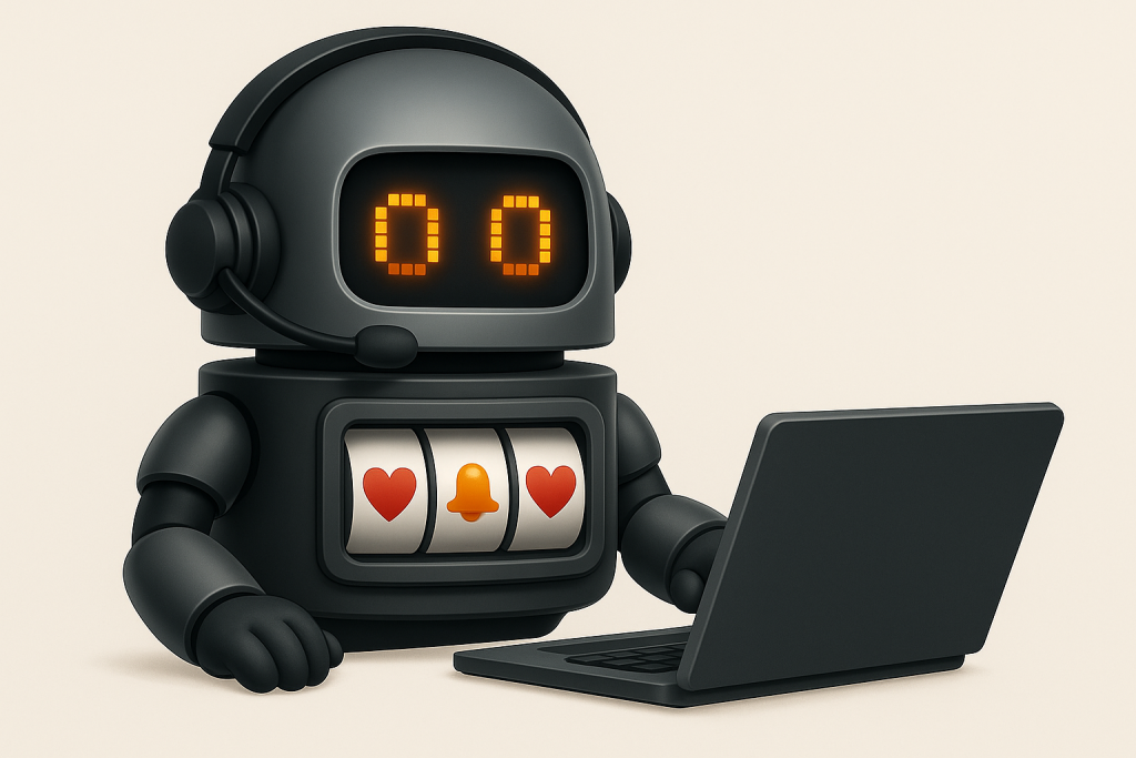 Kuvitus, joka esittää Trustlyn asiakaspalvelua, esimerkiksi chatti- tai tukipalvelun käyttöä.