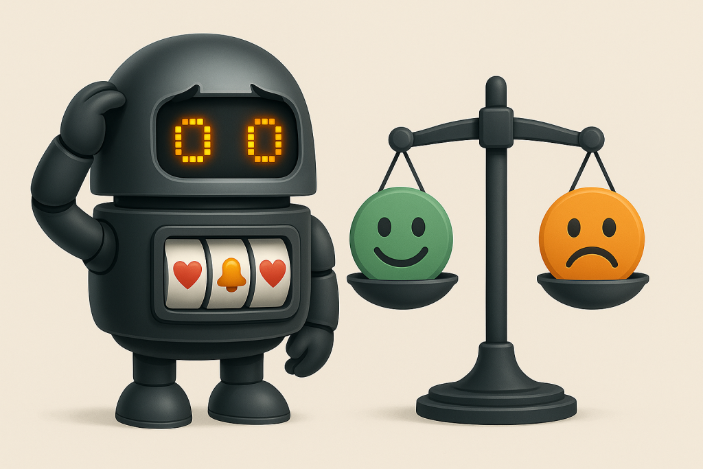 Kuvitus, joka vertailee Trustly-kasinoiden hyviä ja huonoja puolia, esimerkiksi nopeita maksuja ja mahdollisia rajoituksia.