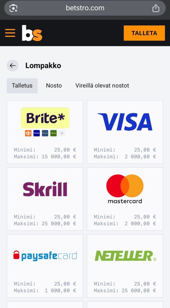 Revolut talletus Briten kautta