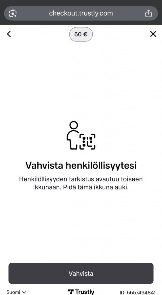 Henkilöllisyyden vahvistus kotimaisen pankin tunnuksilla
