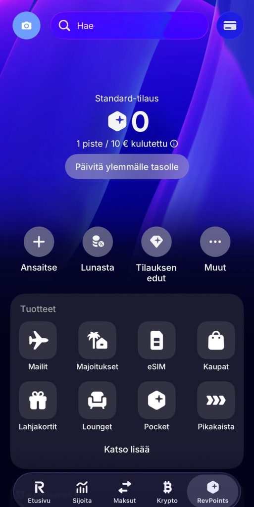 Revolut RevPoints -saldo