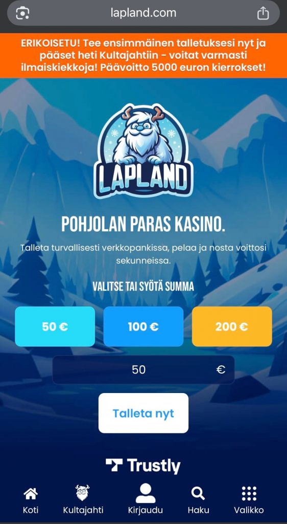 Revolut casino -sivuston etusivu