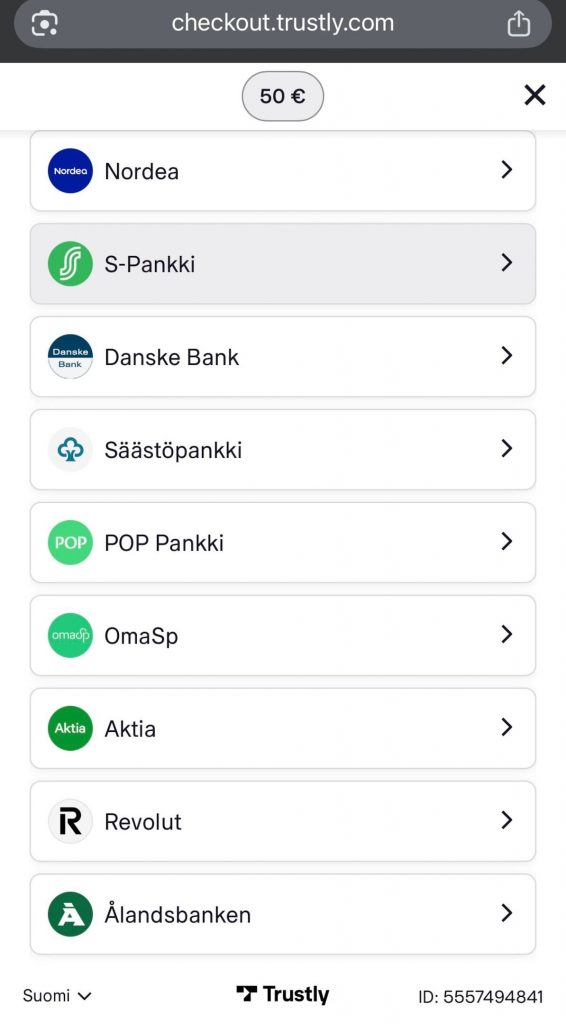 Revolut pankki ja sen valitseminen Trustlyn yhteistyöpankeista