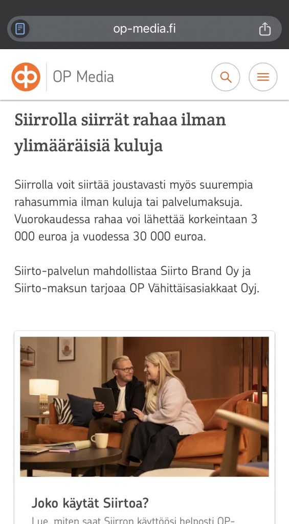 OP Siirto käyttörajat estävät ihan holtittoman rahapelaamisen