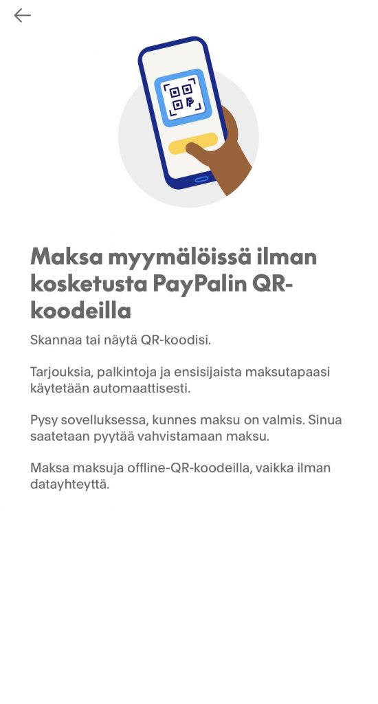 PayPal QR-koodi mahdollistaa maksamisen kivijalkaliikkeissä