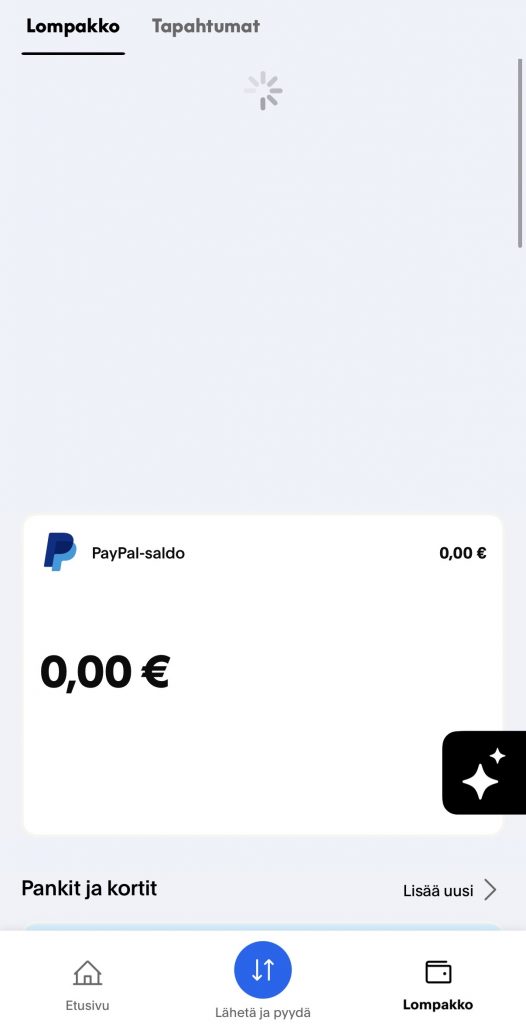 PayPal-lompakko ja linkitetyt maksutavat