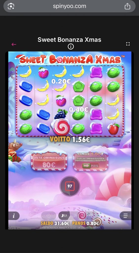 Sweet Bonanza Xmasin pelaaminen casino Mastercard -sivustolla
