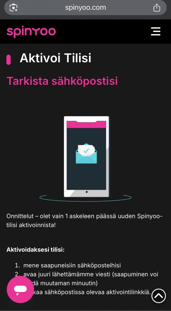 Pelitilin vahvistus Mastercard nettikasinolla