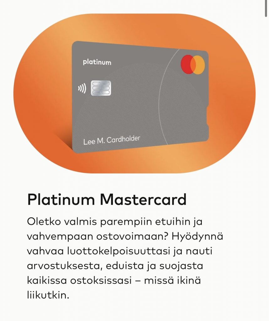 Platinum Mastercard-kortti