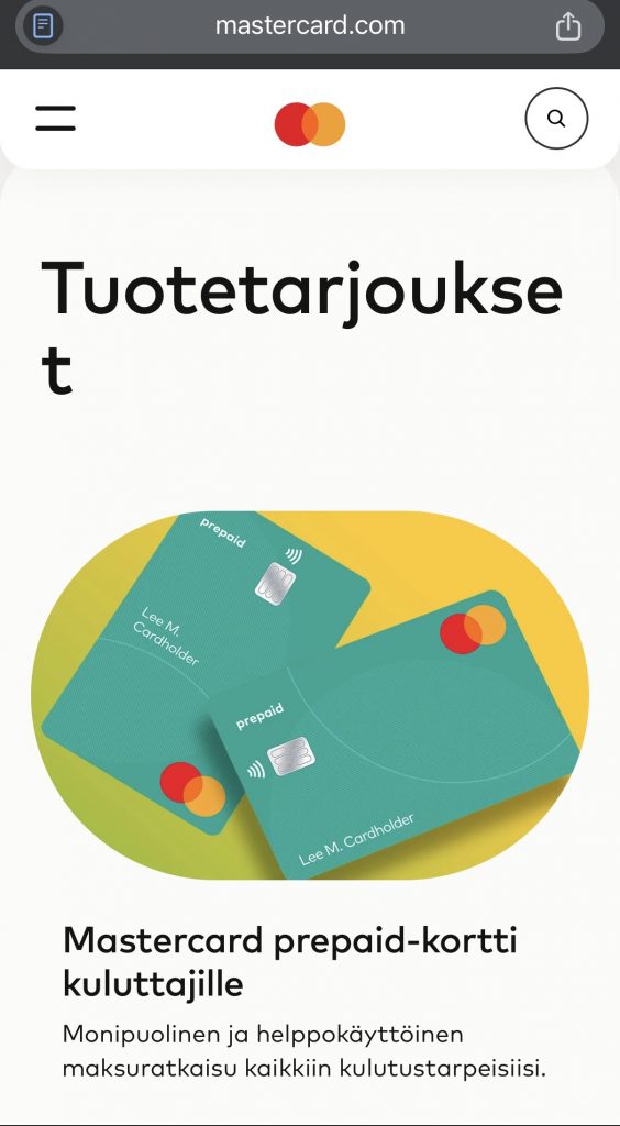 Prepaid Mastercard -kortti