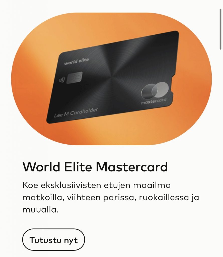 World Elite Mastercard -kortti