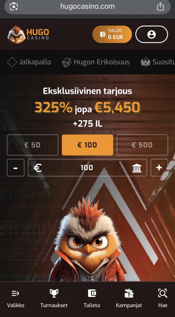 Neteller kasino -sivuston etusivu
