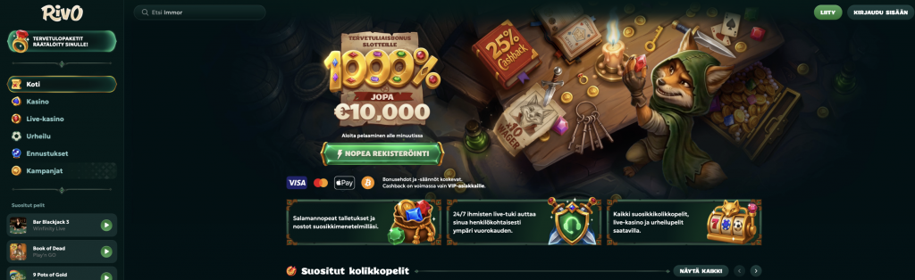 Krypto kasino Rivon etusivu